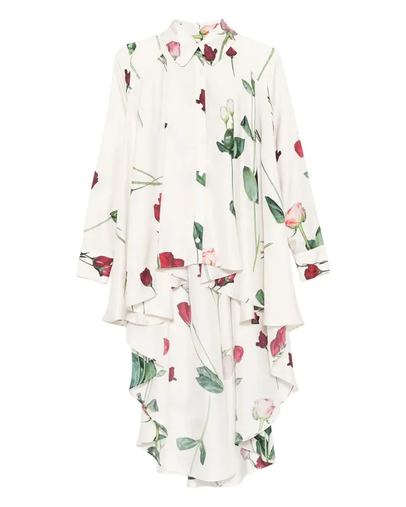 Antonio Marras floral-print blouse - Nude Nude