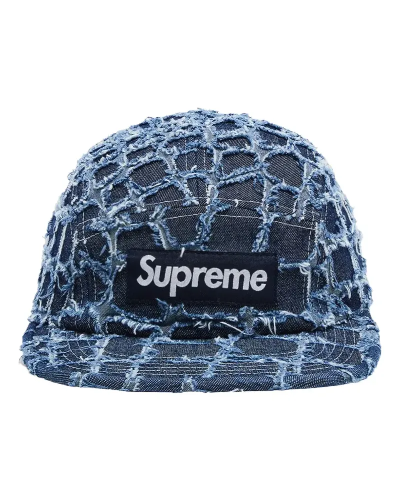Supreme Being Ausgefranste Baseballkappe aus Denim - Blau Blau