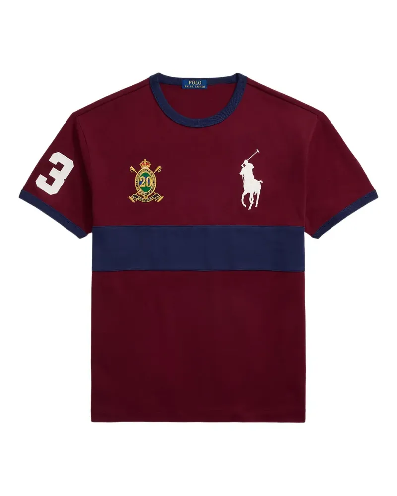 Ralph Lauren Colour-Block-T-Shirt mit Patch-Details - Rot Rot