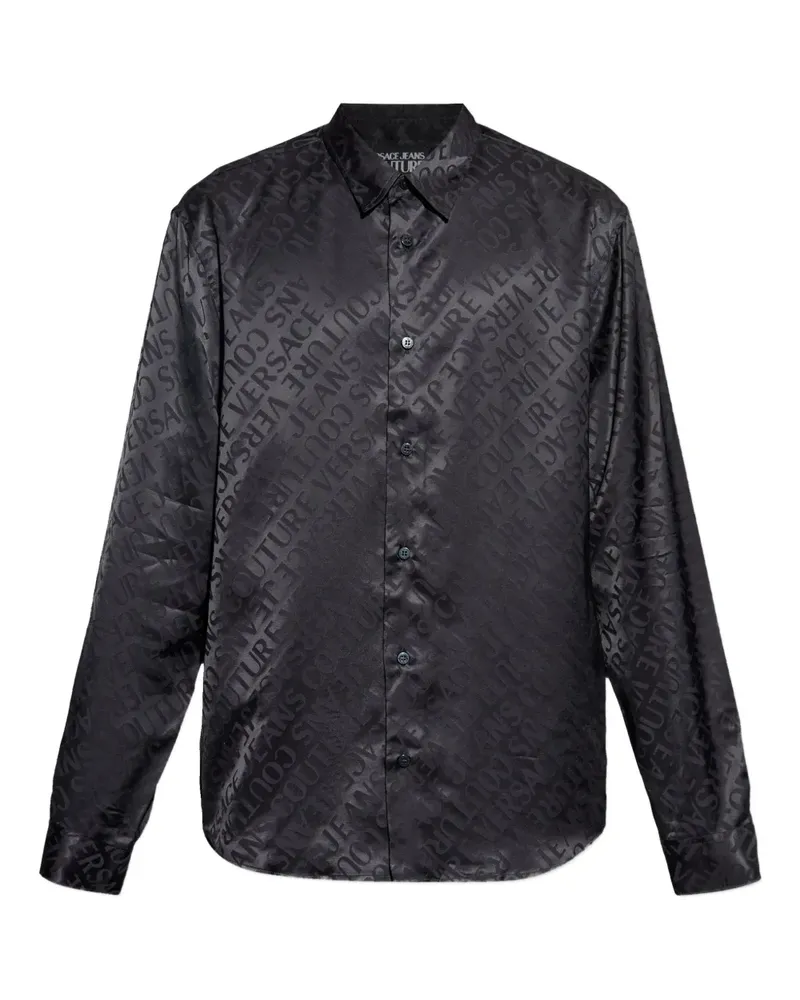 Versace Jeans Hemd mit Logo-Print - Schwarz Schwarz