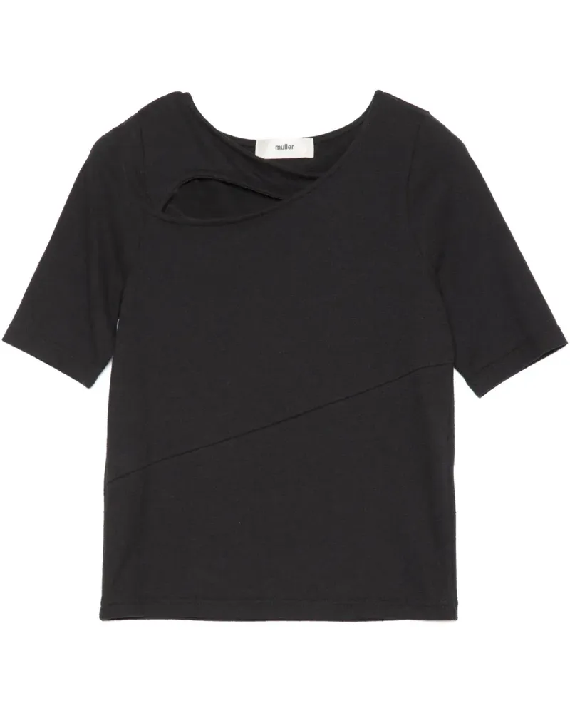 Muller of Yoshiokubo T-Shirt aus Baumwollgemisch - Schwarz Schwarz