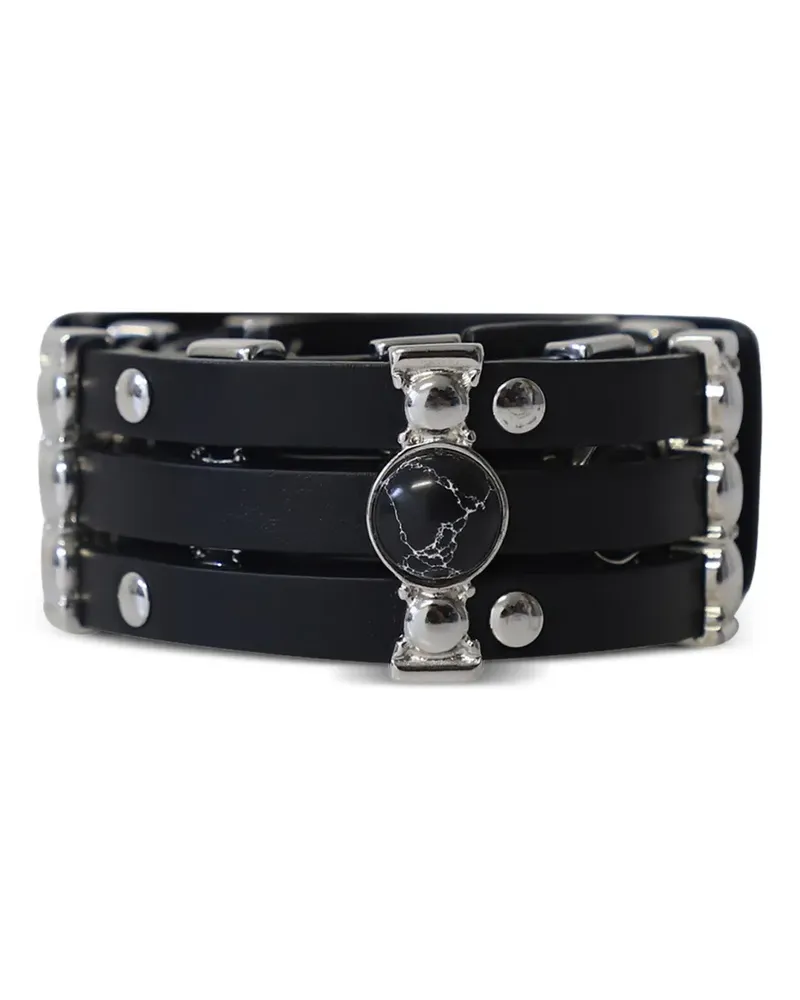 Maje high-waisted leather belt - Schwarz Schwarz