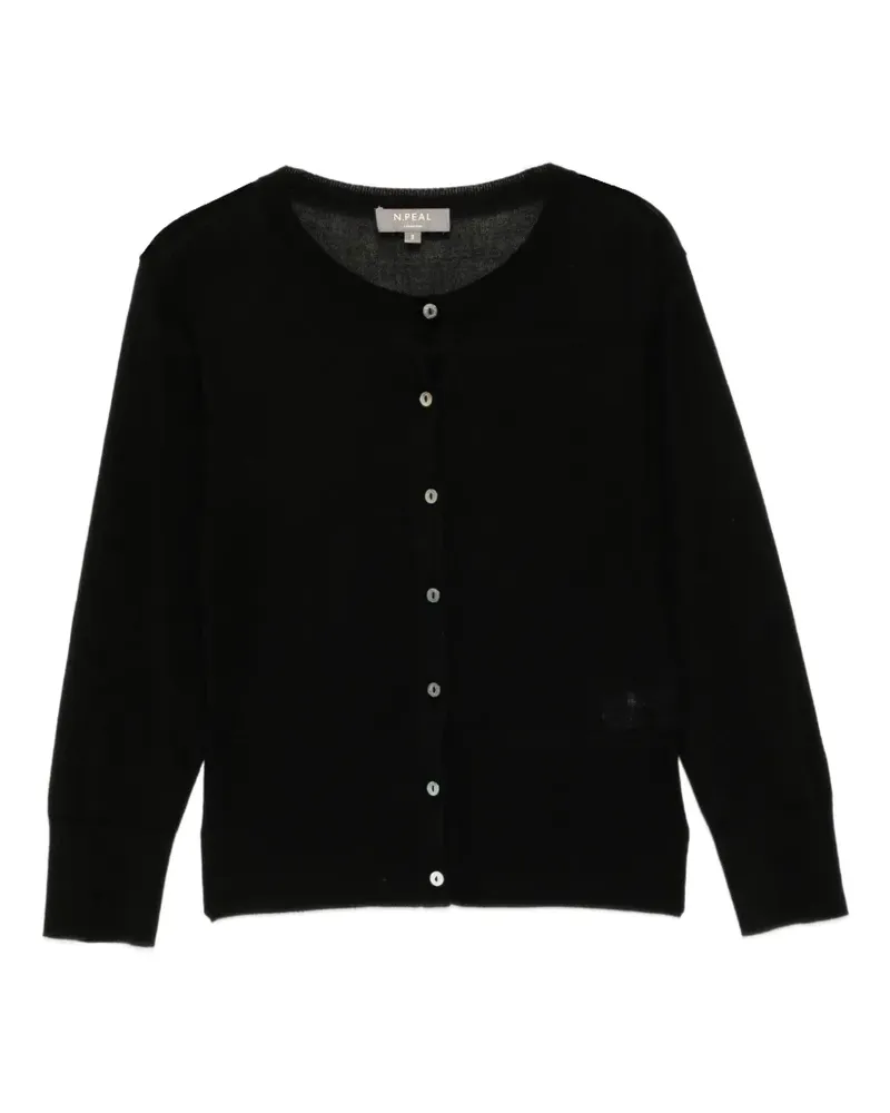 N.Peal Darcie Cardigan - Schwarz Schwarz