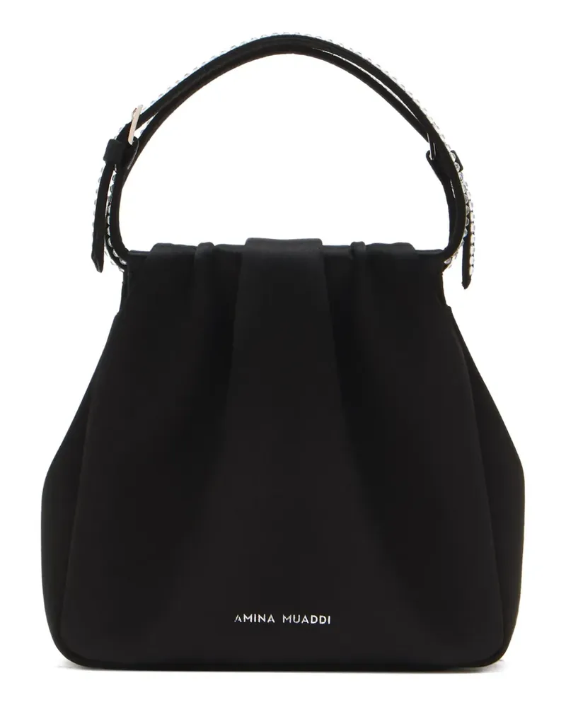 Amina Muaddi Vittoria Handtasche - Schwarz Schwarz