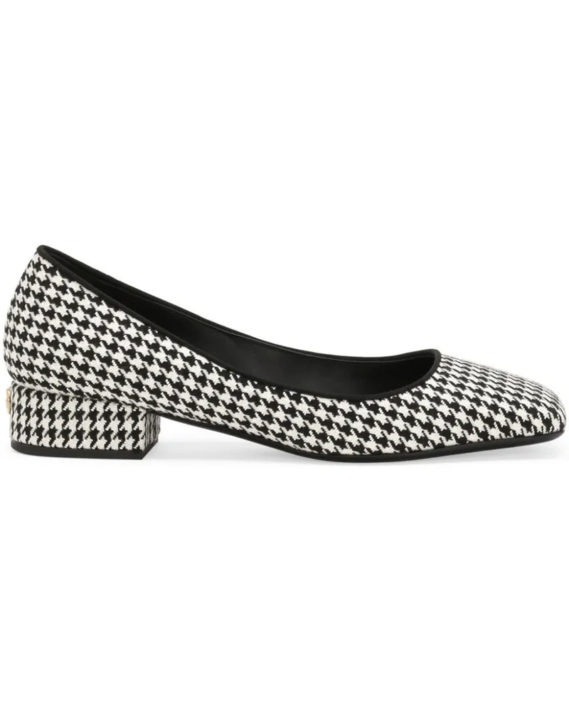 Dolce & Gabbana Pumps mit Hahnentrittmuster - Weiß Weiß