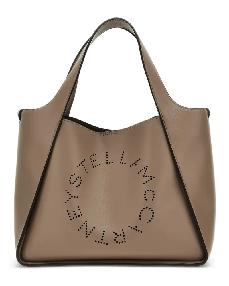 Stella McCartney openwork logo stella tote bag - Nude Nude