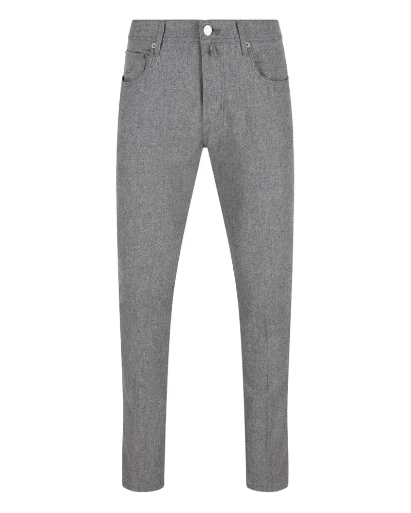 Jacob Cohën five-pocket logo patch trousers - Grau Grau