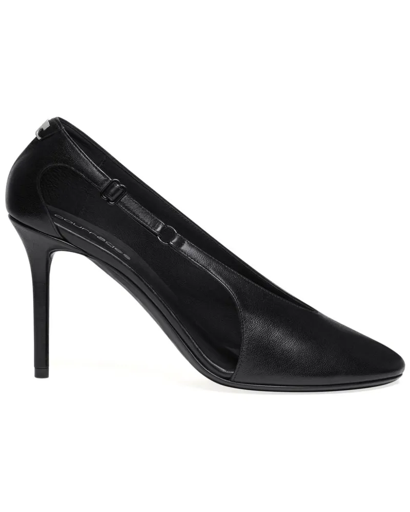 Courrèges Oblique Pumps 100mm - Schwarz Schwarz