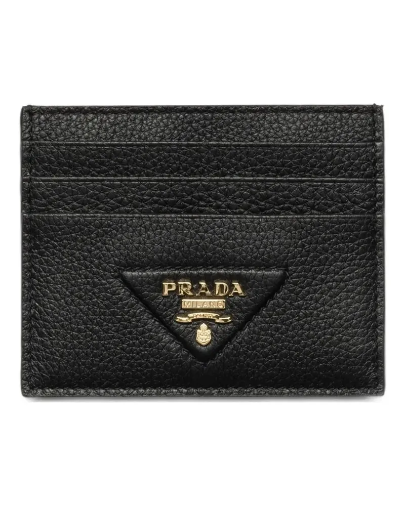 Prada Texturiertes Kartenetui - Schwarz Schwarz