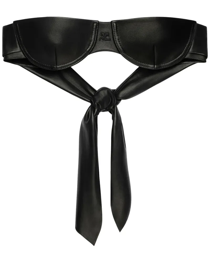 Courrèges BH mit Knotendetail - Schwarz Schwarz
