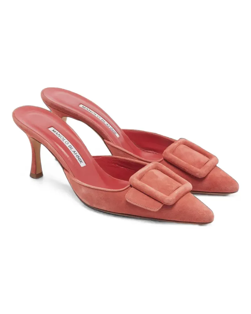 Manolo Blahnik Maysale Mules mit Schnalle - Rot Rot