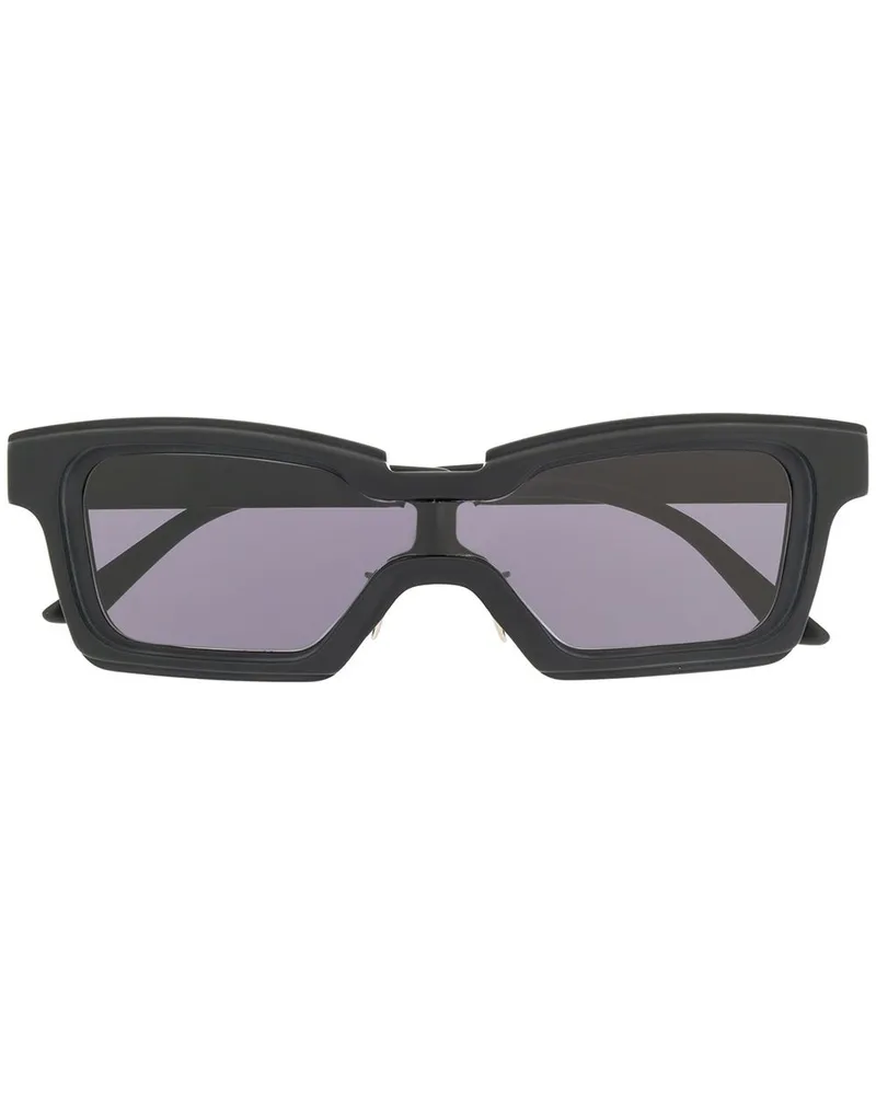 KUBORAUM Sonnenbrille mit eckigem Gestell - Schwarz Schwarz