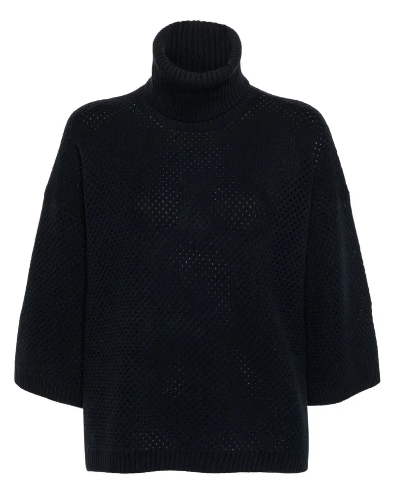 Fabiana Filippi Pullover mit Lochstrickmuster - Blau Blau