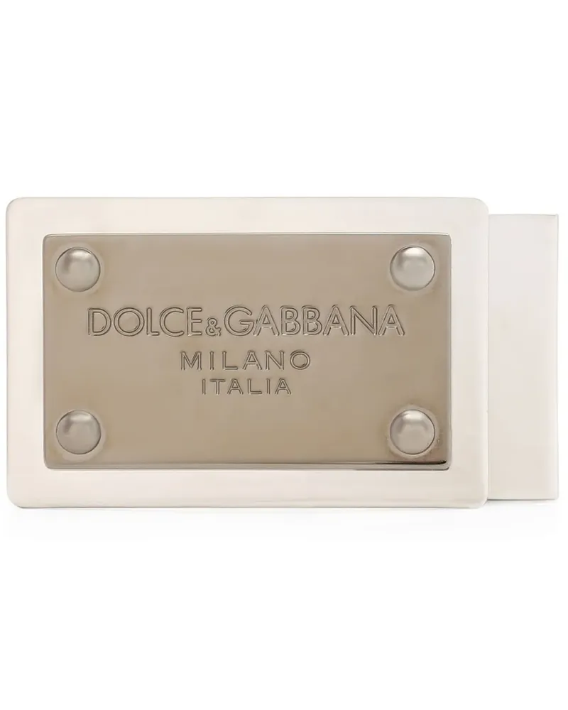 Dolce & Gabbana Gürtelschnalle mit Logo-Schild - Silber Silber