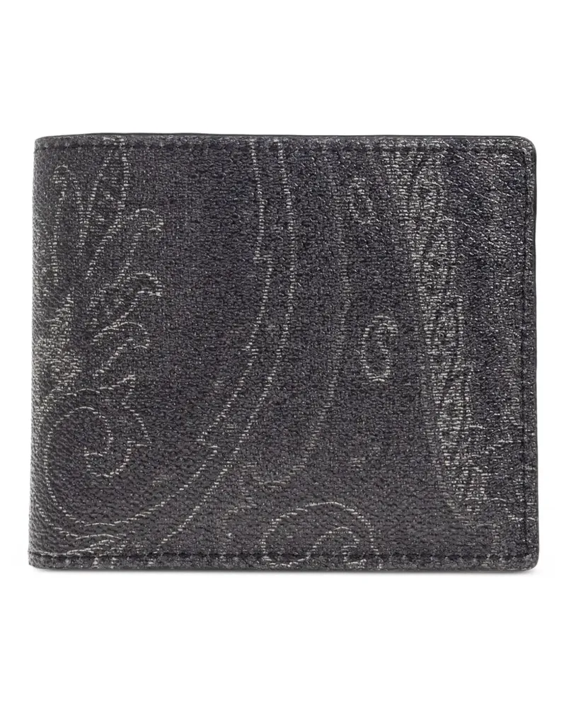 Etro Portemonnaie mit Paisley-Print - Schwarz Schwarz