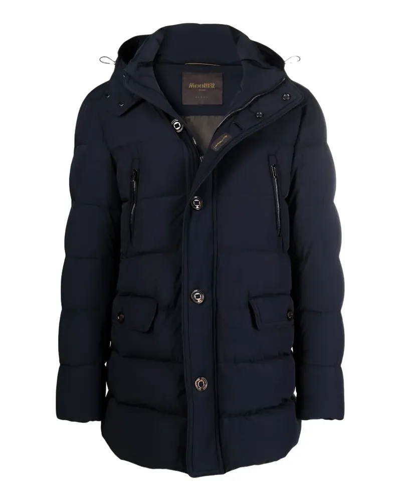 MOORER hooded padded jacket - Blau Blau
