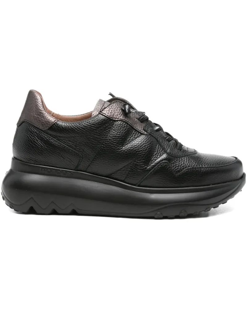 Wonders leather sneakers - Schwarz Schwarz