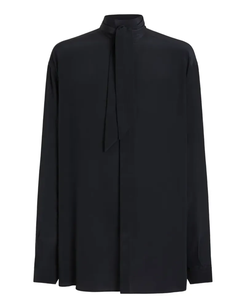 Dolce & Gabbana Seidenhemd aus Crêpe de Chine - Blau Blau
