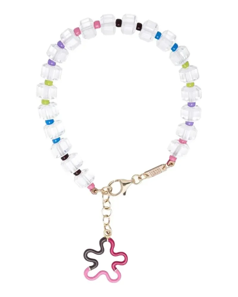 Bea Bongiasca 9kt Gelbgoldarmband mit Blumenverzierung - Nude Nude