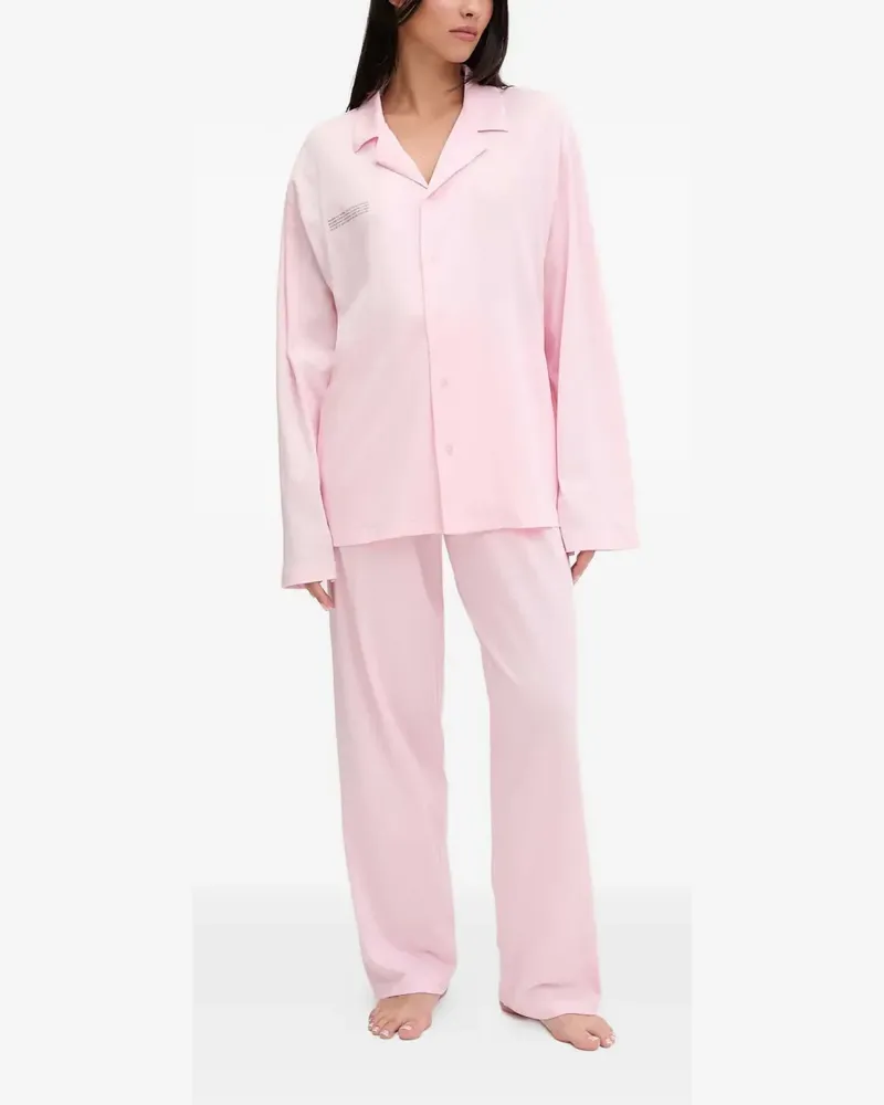 PANGAIA Langärmeliges Pyjama mit Knöpfen - Rosa Rosa