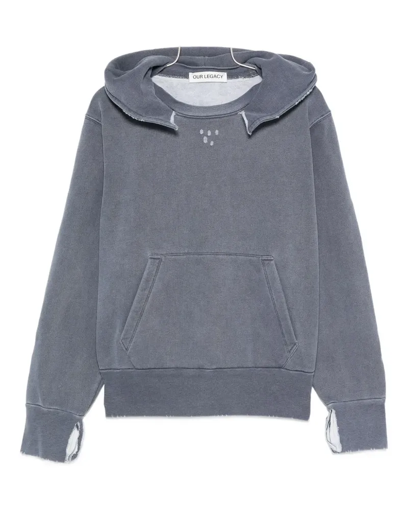Our Legacy drop-shoulder hoodie - Blau Blau