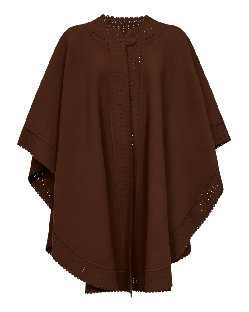 Ermanno Scervino Cape mit Wellensaum - Braun Braun