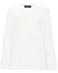 Fabiana Filippi Langarmshirt mit Einsätzen Weiß