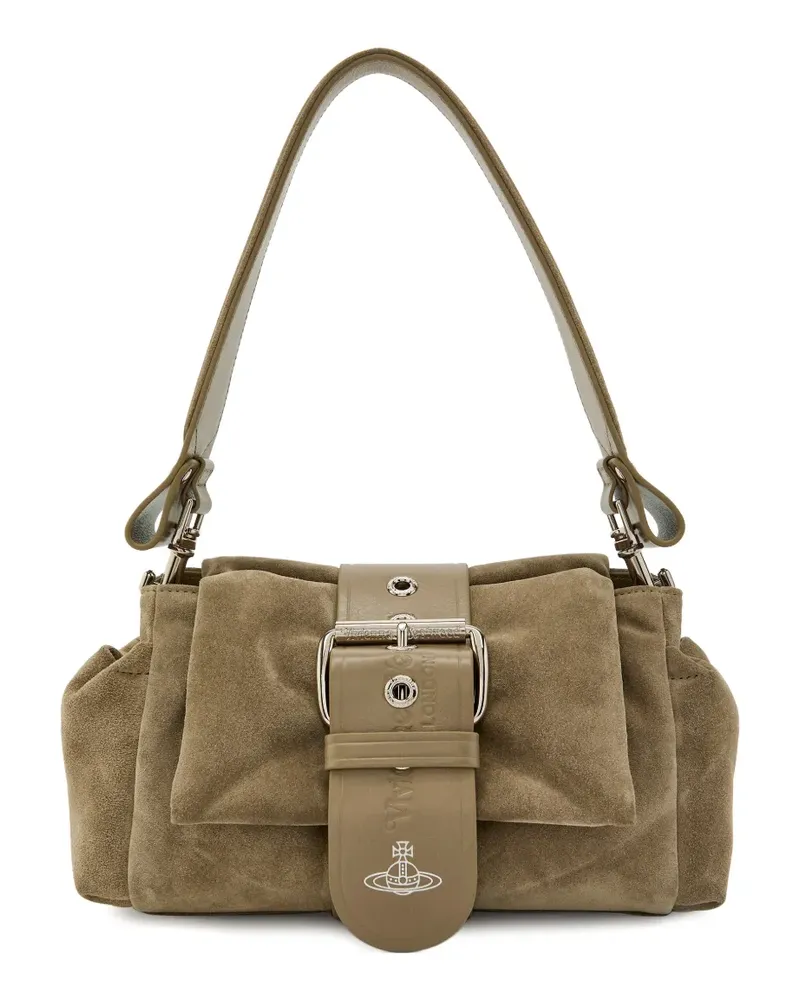 Vivienne Westwood Hazel Treasure Schultertasche aus Wildleder - Nude Nude