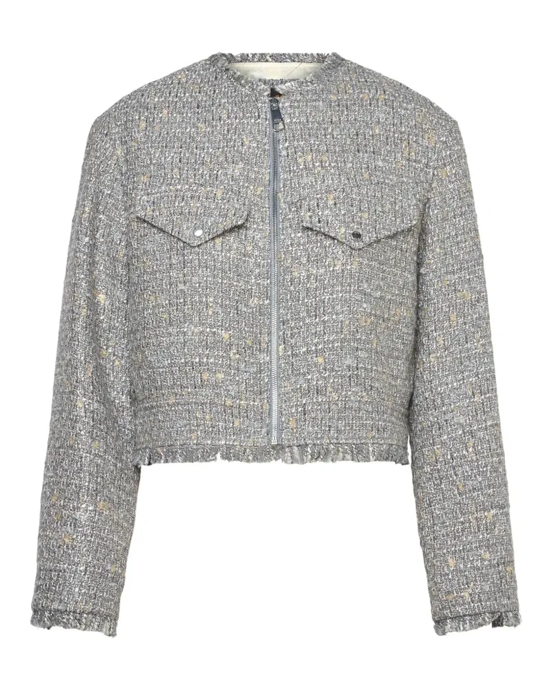 HUGO BOSS Jawelli frayed jacket - Grau Grau
