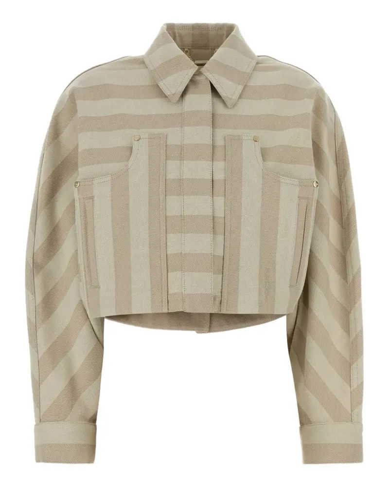 Fendi striped drill jacket - Nude Nude
