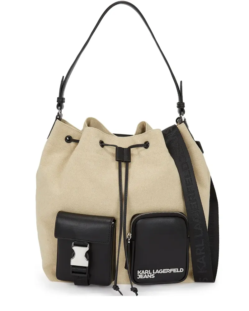 Karl Lagerfeld KLJ Beuteltasche aus Canvas - Nude Nude
