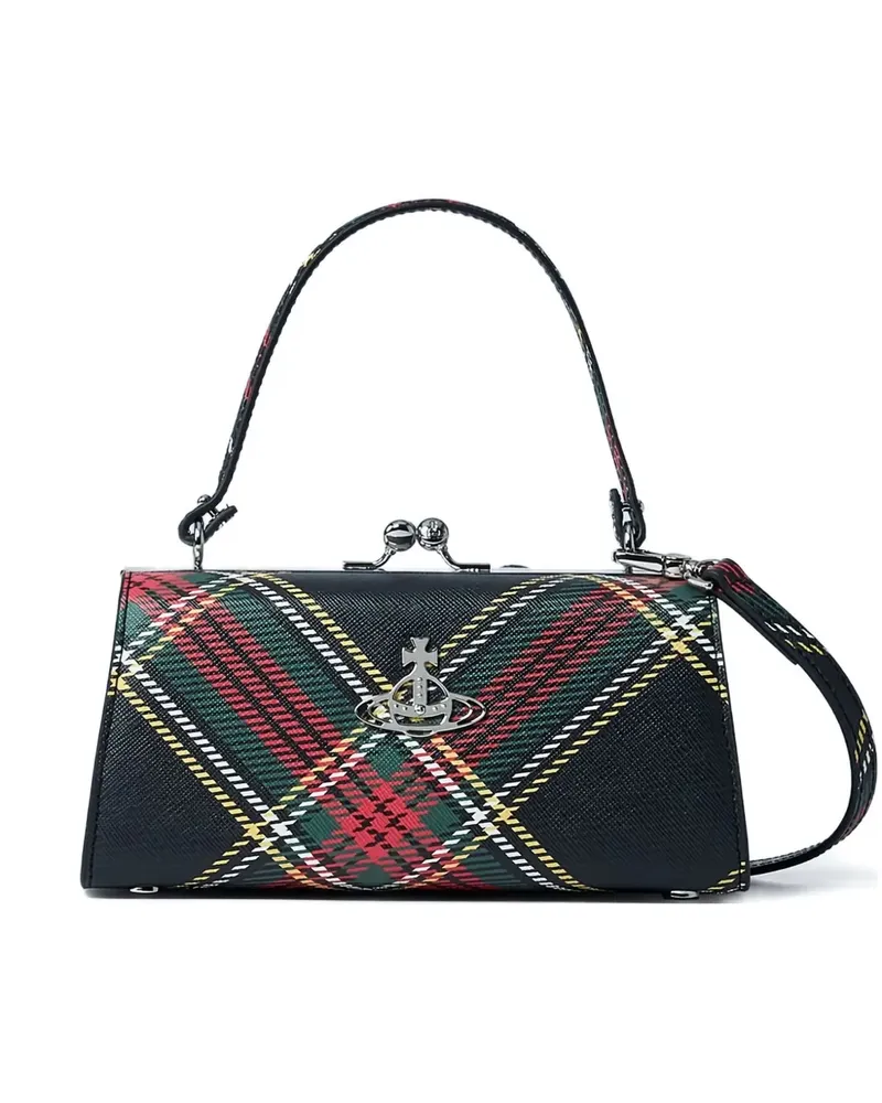 Vivienne Westwood Karierter XL Doll Tote Bag - Schwarz Schwarz