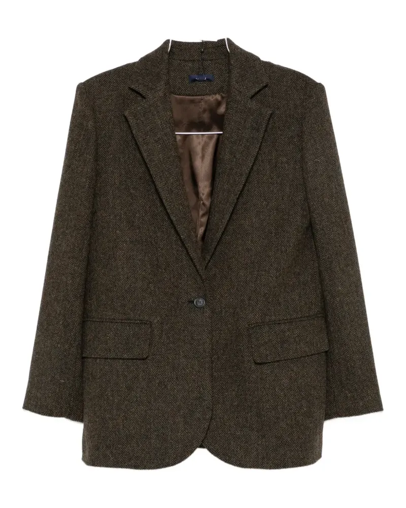 Soeur Sevres Jacke mit Fischgrätenmuster - Braun Braun