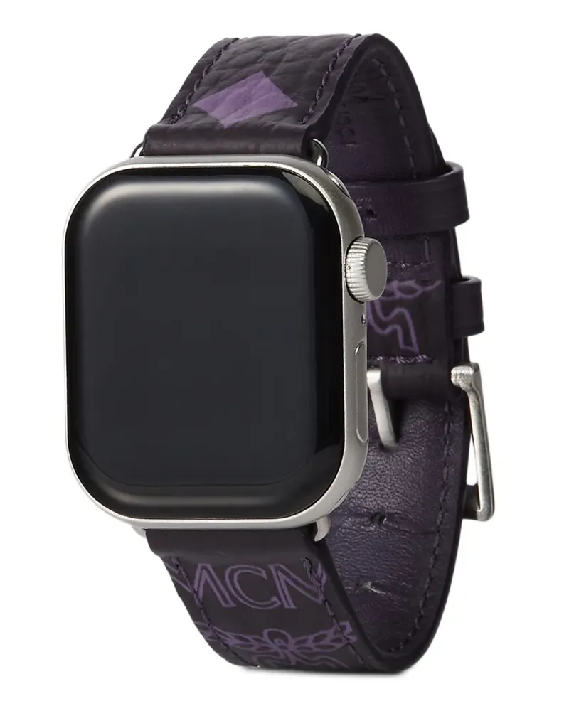 MCM 42-49mm Visetos Apple Watch band - Schwarz Schwarz