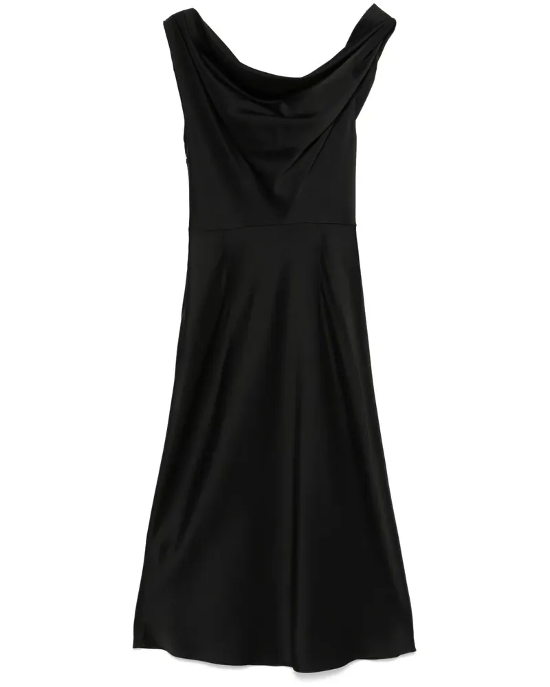Blumarine Midikleid mit drapiertem Ausschnitt - Schwarz Schwarz