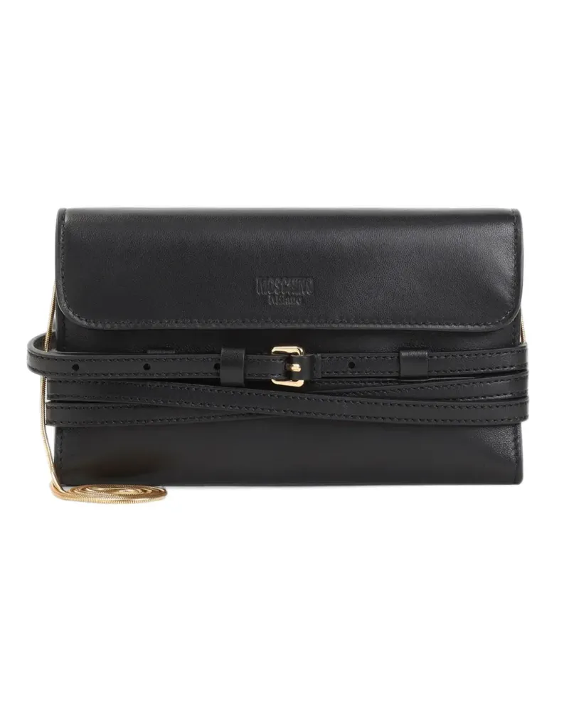 Moschino Clutch mit Gürtel - Schwarz Schwarz