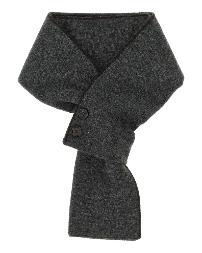 MOORER Schal mit Knopfdetail - Grau Grau