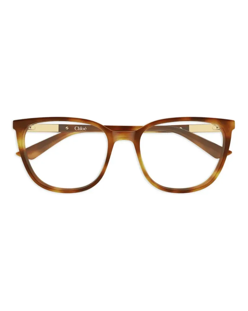 Chloé Brille mit Logo - Braun Braun