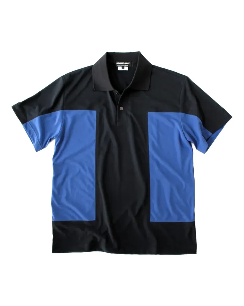 Comme des Garçons colour block polo shirt - Schwarz Schwarz