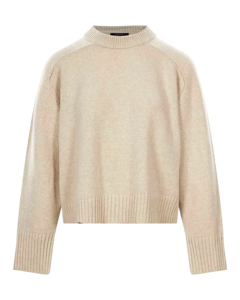 Soeur slit-cuff ribbed-trim sweater - Nude Nude