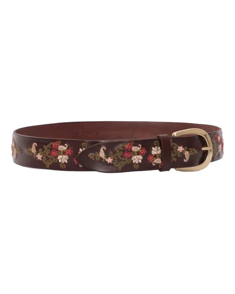 Orciani embroidered belt - Braun Braun