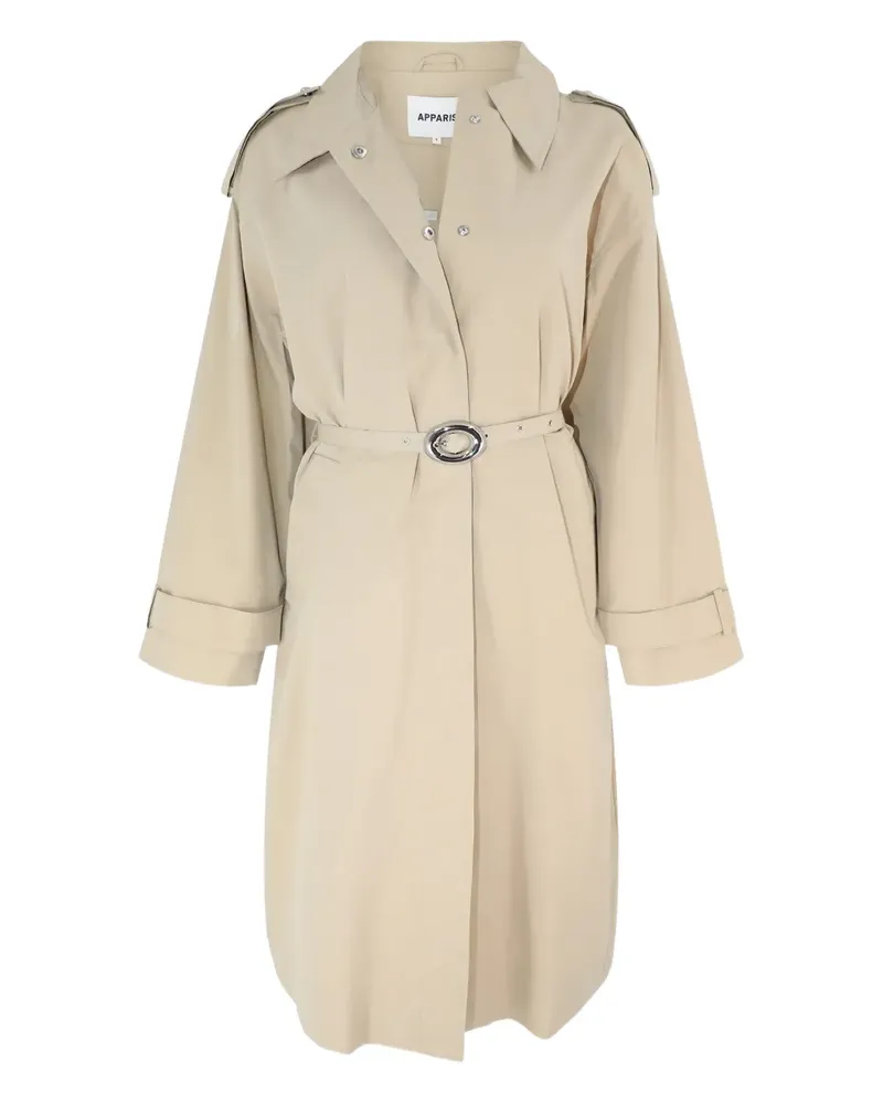 APPARIS Ozzy belted trench coat - Nude Nude