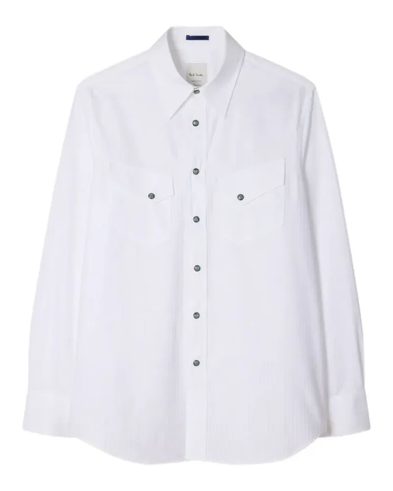 Paul Smith Westernhemd mit Streifen - Weiß Weiß