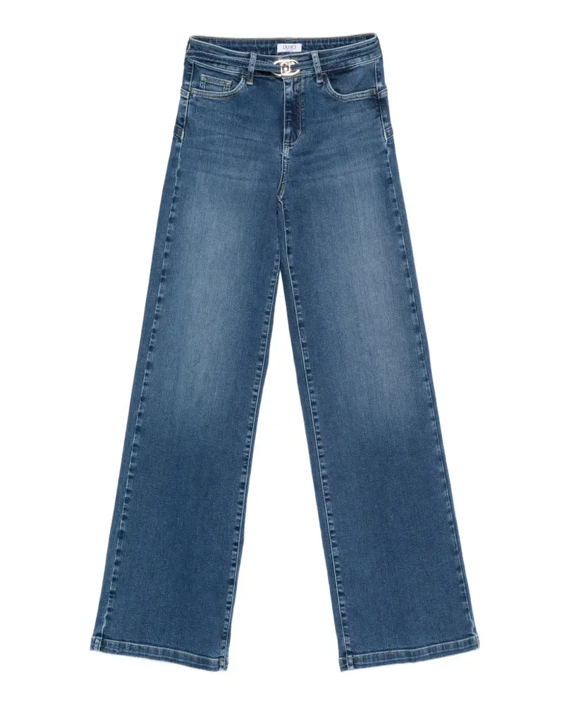 Liu Jo logo-buckle jeans - Blau Blau
