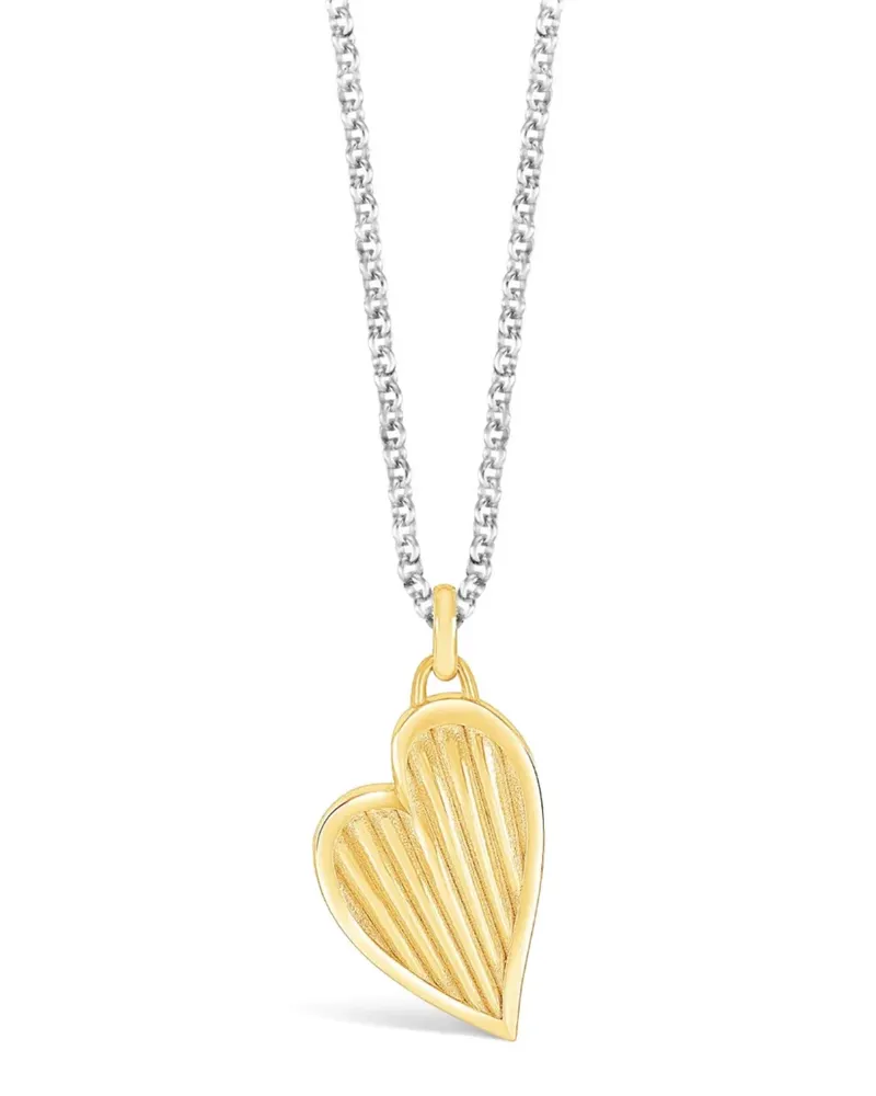 Dower & Hall 18kt Halskette aus Gold-Vermeil mit Herz-Anhänger Gold