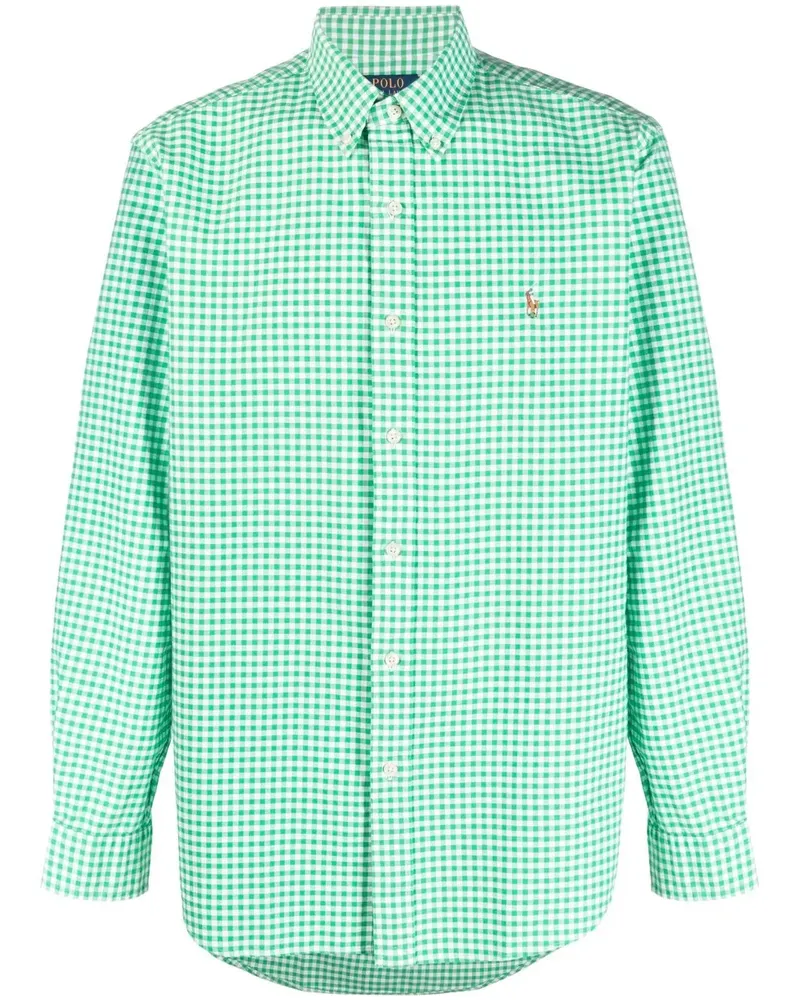 Ralph Lauren Kariertes Hemd mit Logo-Stickerei - Grün Grün