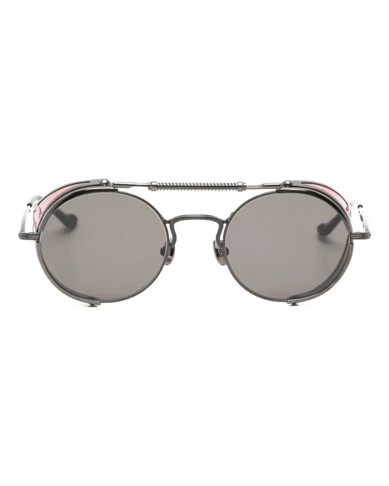 MATSUDA Sonnenbrille mit rundem Gestell - Grau Grau