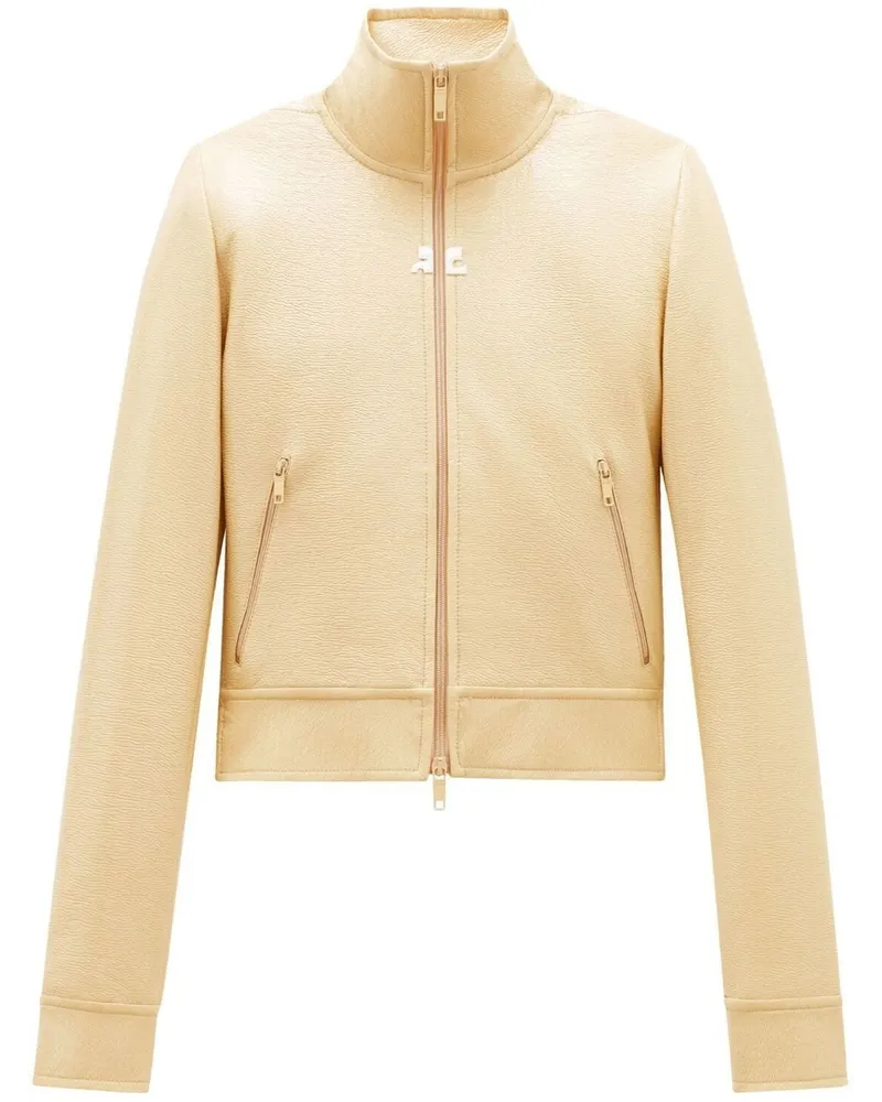 Courrèges Jacke mit Logo-Patch Nude