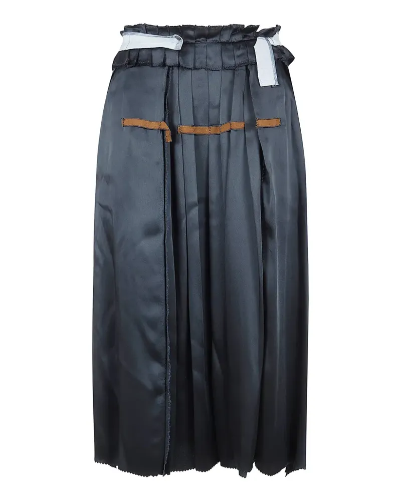 Maison Margiela Midirock mit Falten - Schwarz Schwarz