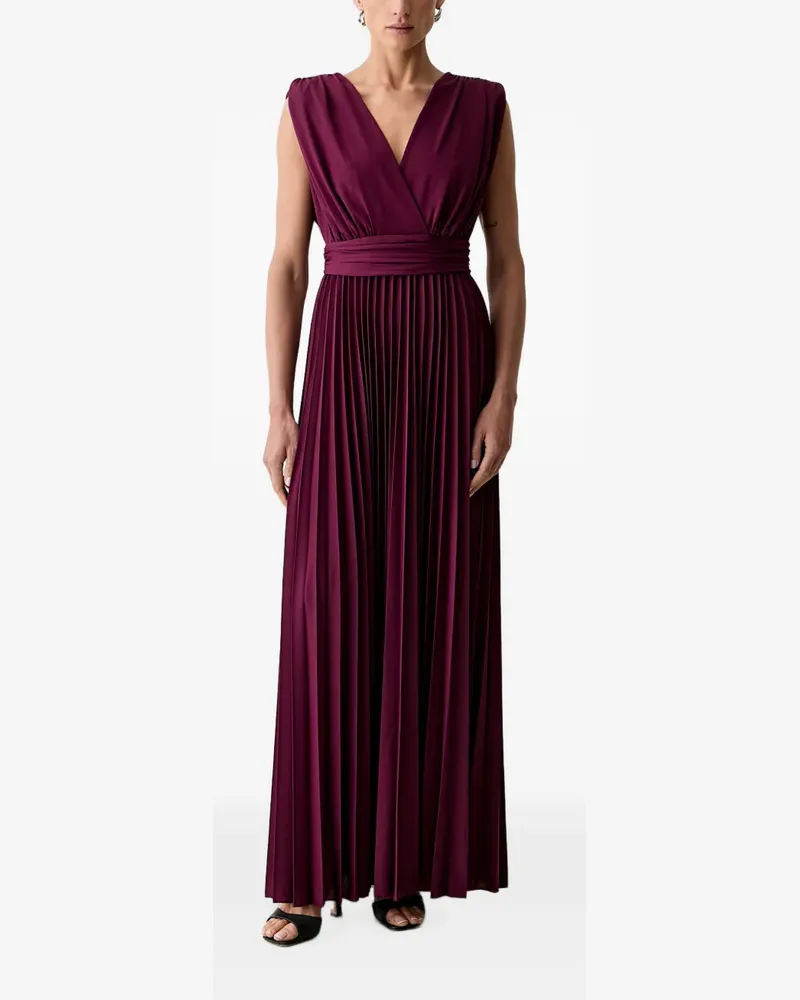 Morgan pleated wrap-style dress - Violett Violett
